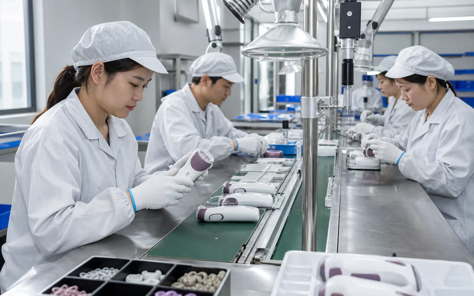 LuxoVibe quality-led assembly line