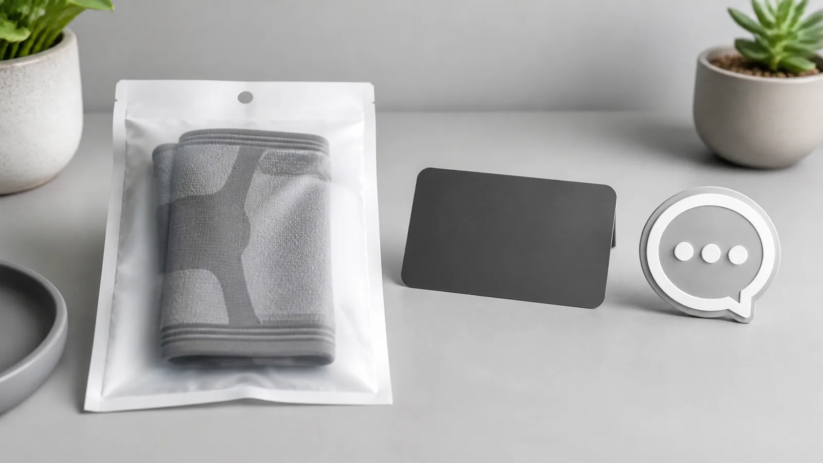 A plain order confirmation, product manual, and customer support checklist beside a sealed personal wellness product.